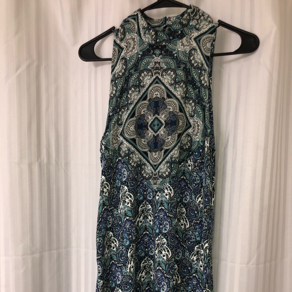 American Eagle High Neck Paisley/Boho Dress